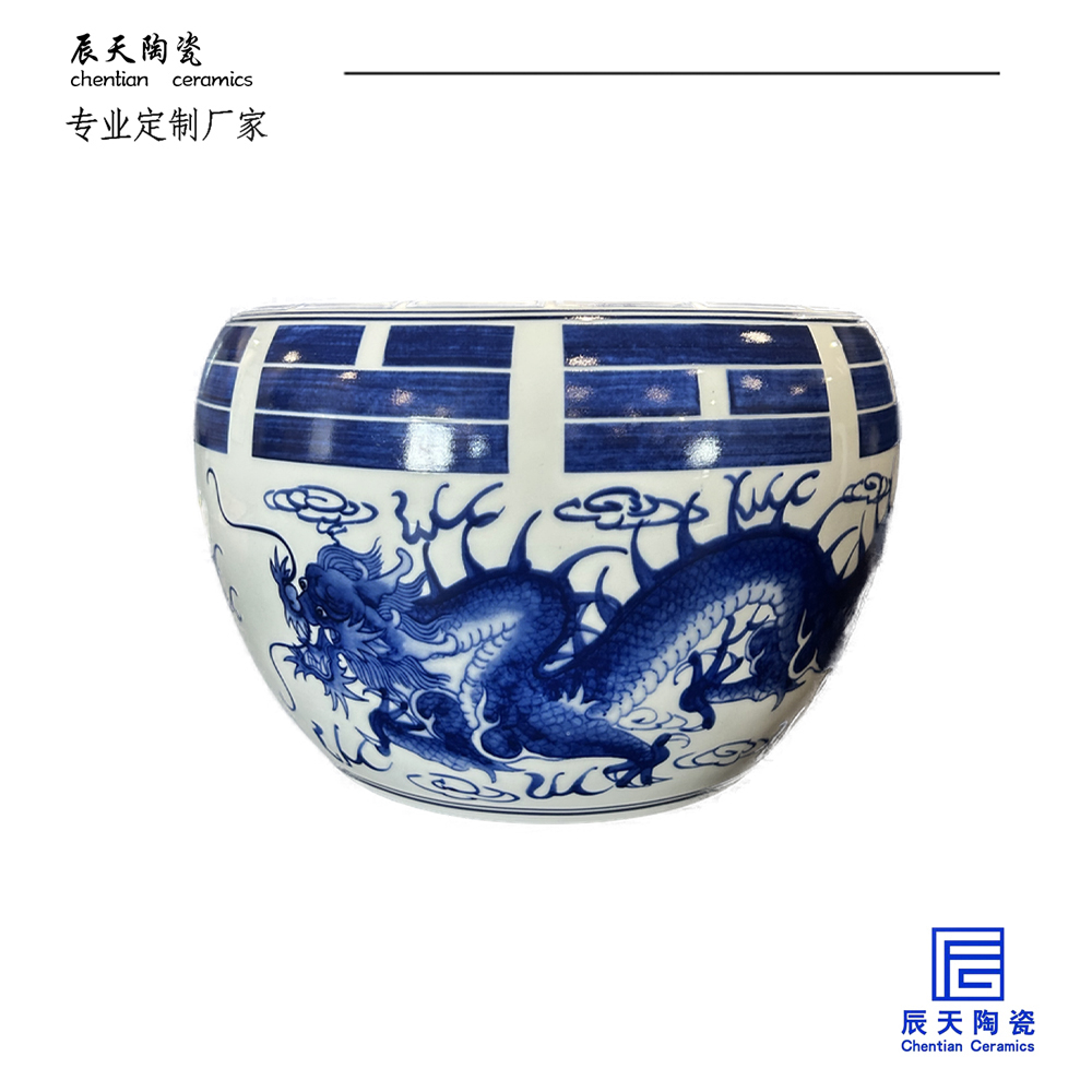 <b>台灣客戶定製 青花八卦缸</b>